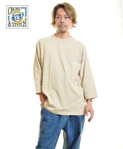 ラグランTシャツ激安】CROSS&STITCH オープンエンド リラックス