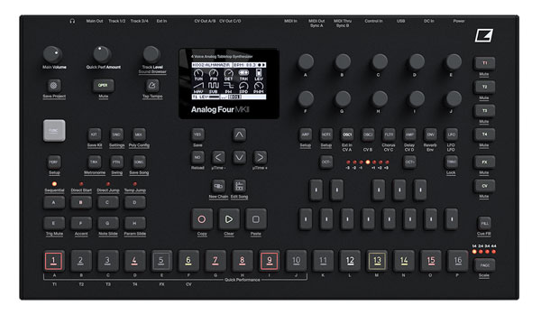 elektron/アナログシンセサイザー/Analog Four MK2のご紹介です。