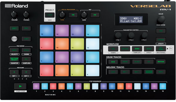 すべてのアーティストに捧げる！Rolandからオールインワン作曲機材MV-1