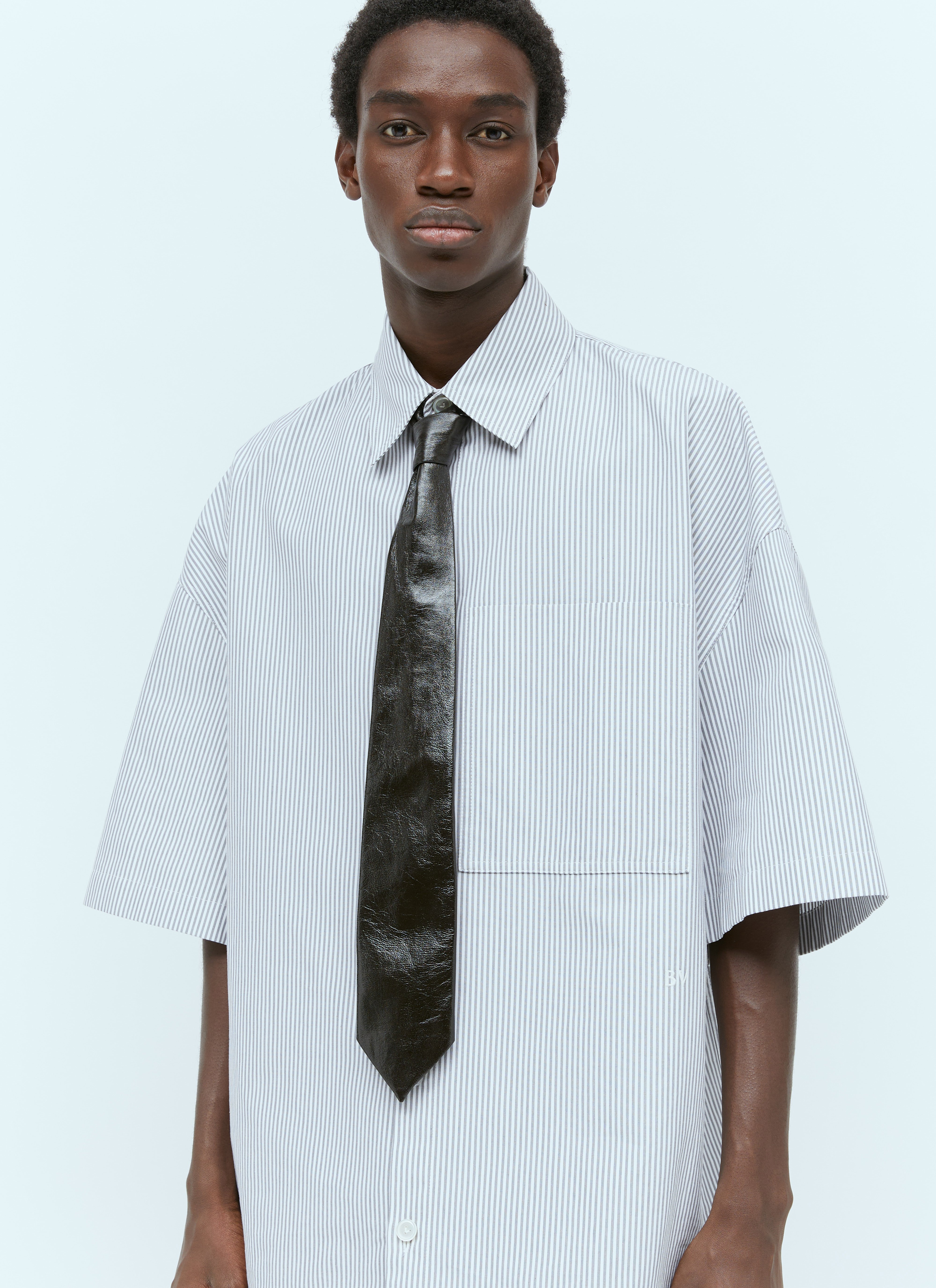 Bottega Veneta Men's' Shiny Leather Tie in Green | LN-CC®