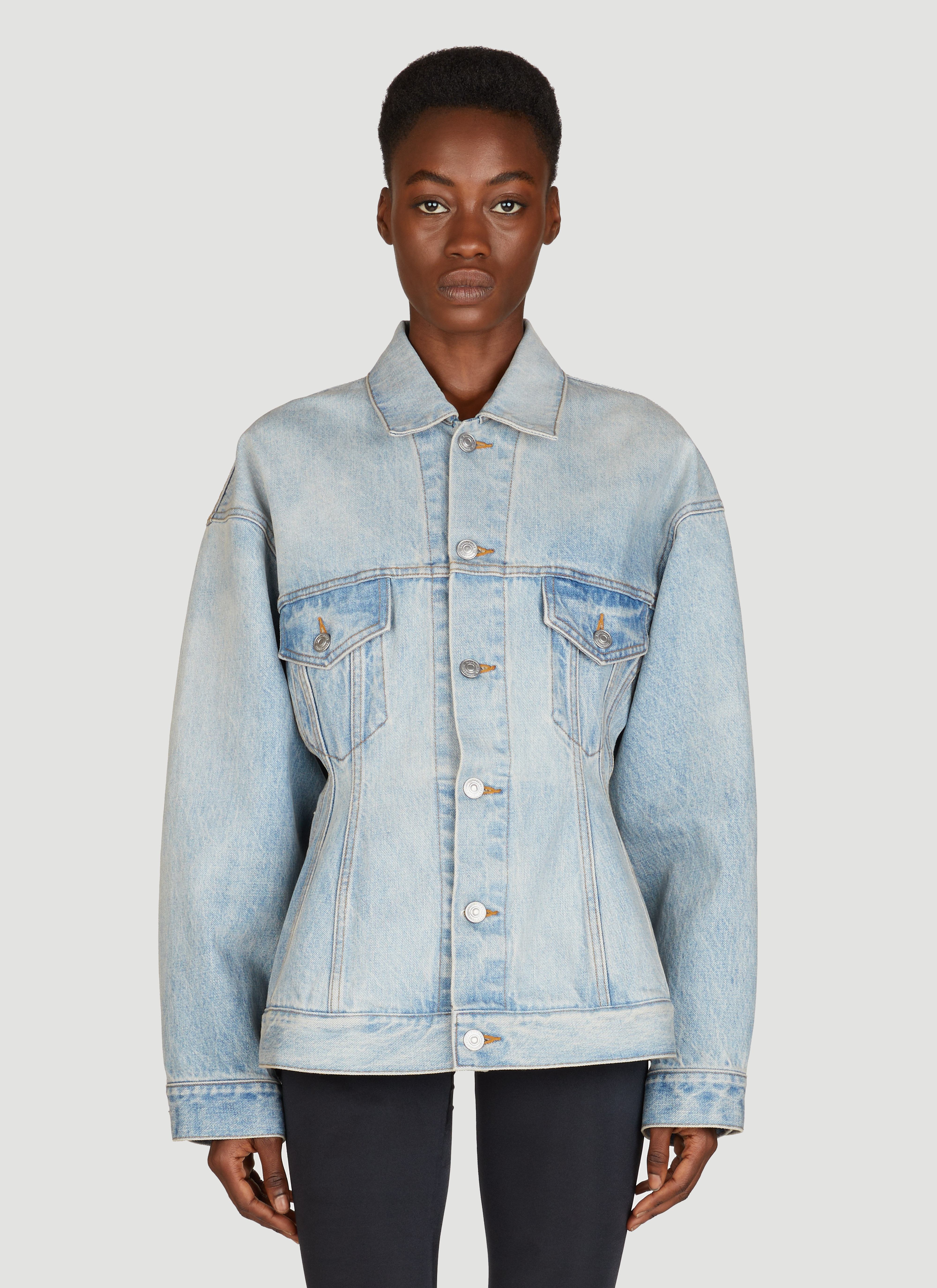 Balenciaga Hourglass Denim Jacket in Blue für Damen | LN-CC®