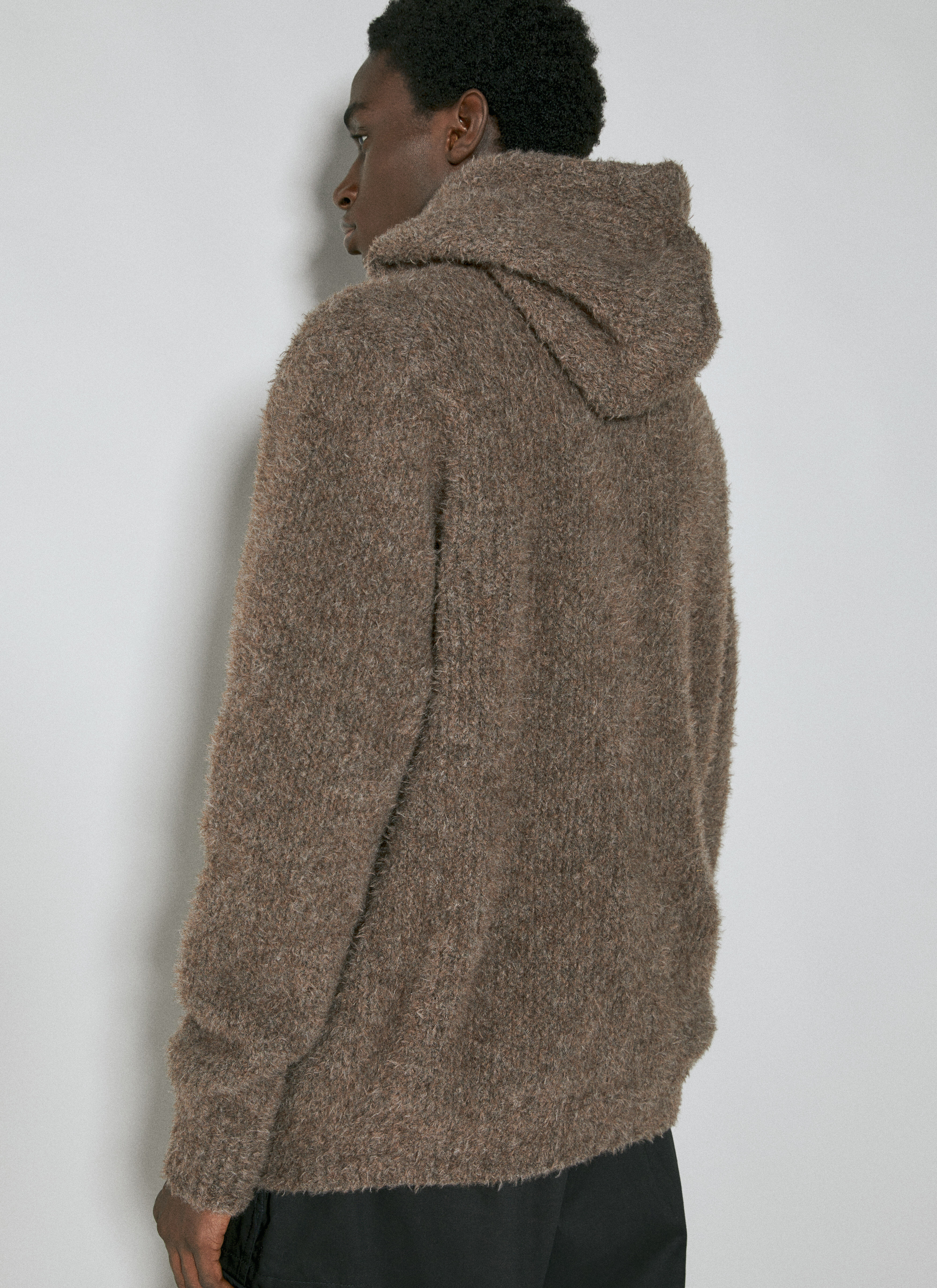 Comme des Garçons Homme Men's' Fluffy Knit Hooded Zip-Up