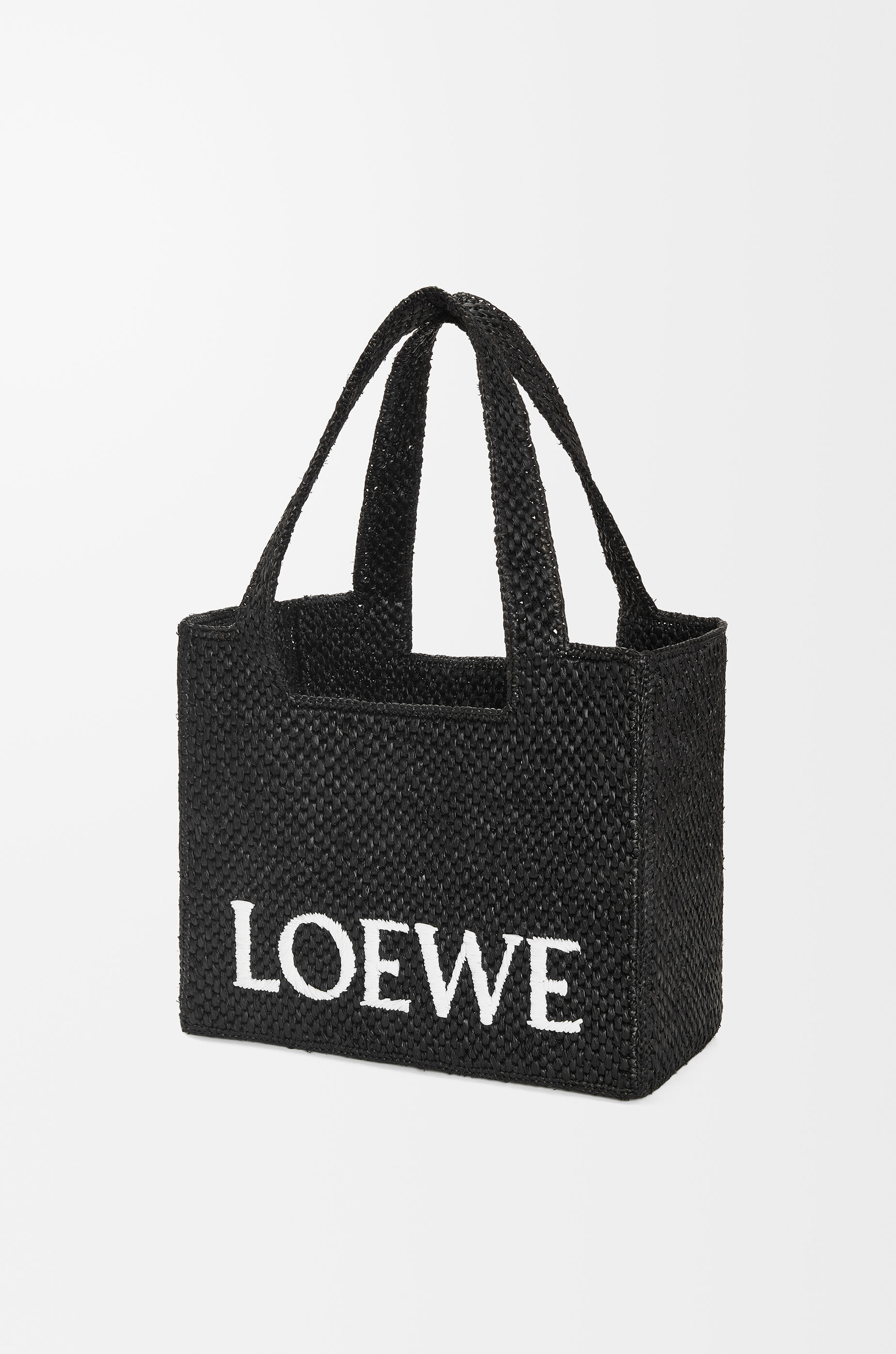 ロエベフォント トート ミディアム（ラフィア） ブラック - LOEWE