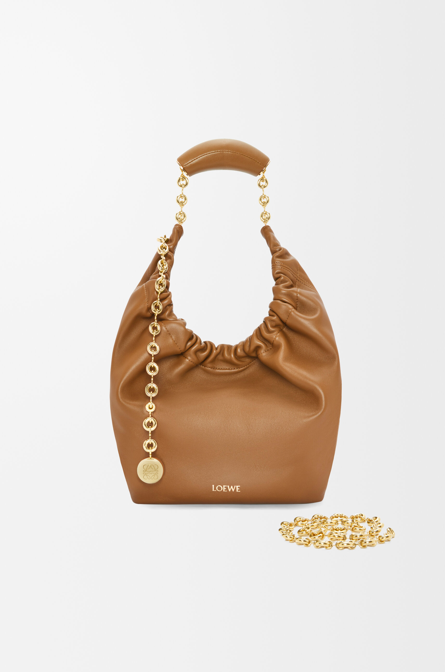 Small Squeeze bag in mellow nappa lambskin Brown - LOEWE