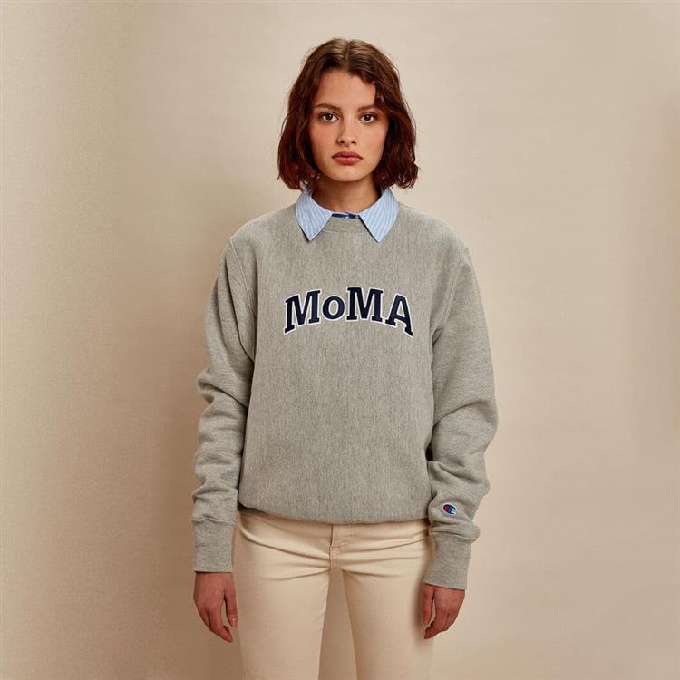 Champion クルーネックスウェットシャツ MoMA Edition グレー L(L