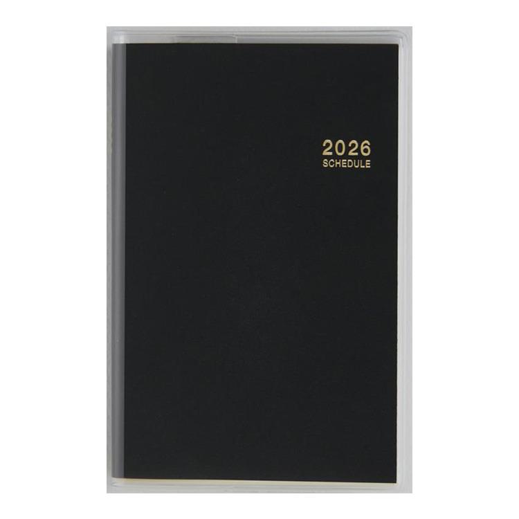 2026年3月始まり手帳 週間レフト B7 ビジネス手帳 小型版 5（842）黒
