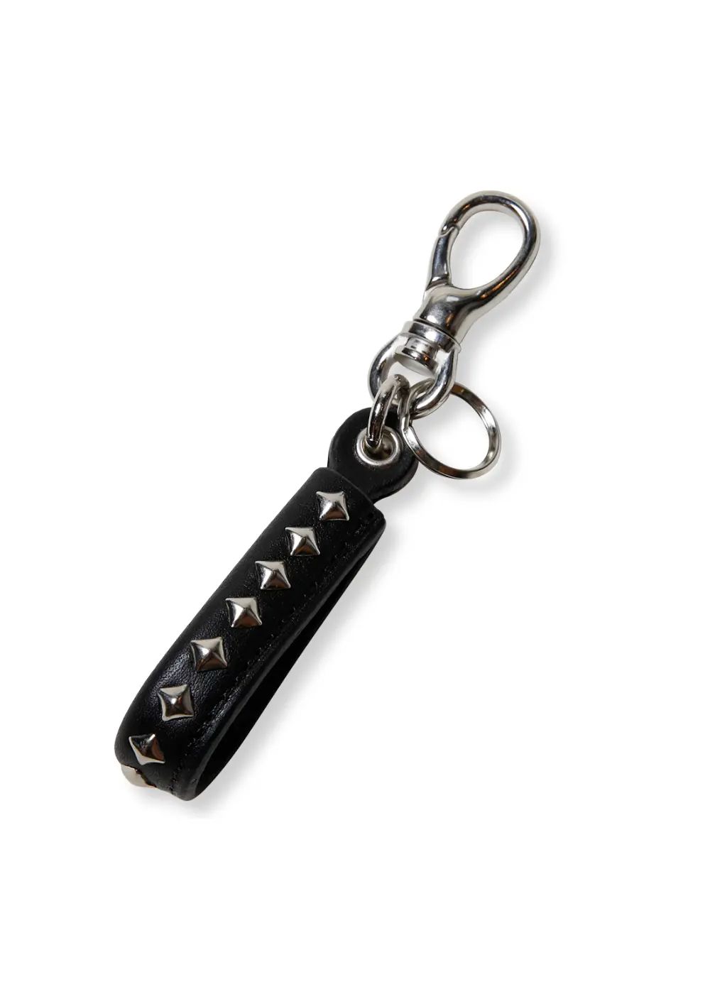 TATTOO STUDIO YAMADA CALEE スタッズキーホルダー 革 CALEE - STUDS LEATHER KEY HOLDER (BLACK) / スタッズ レザー
