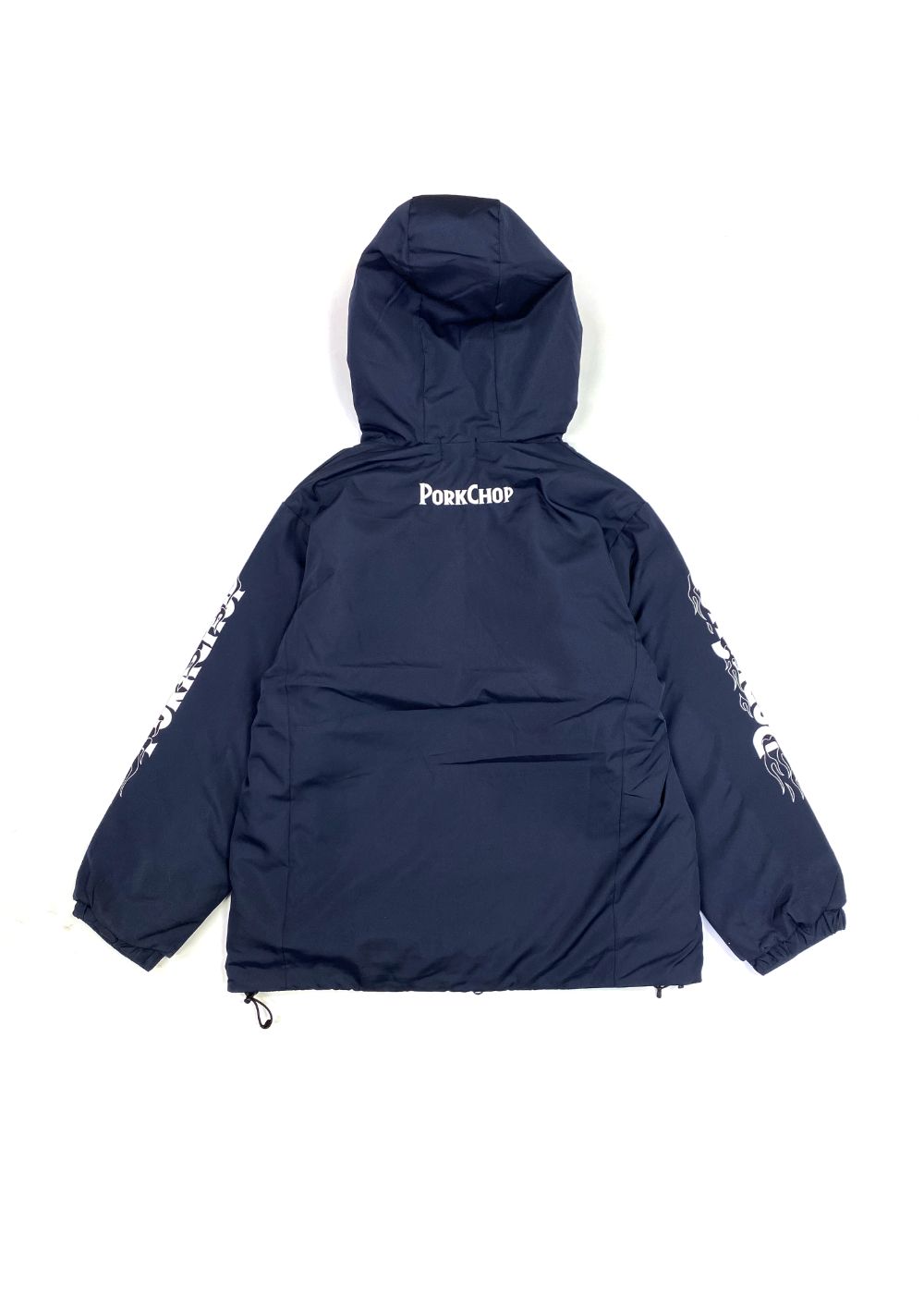 PORKCHOP GARAGE SUPPLY - BURNING LOGO HOODED JKT (NAVY