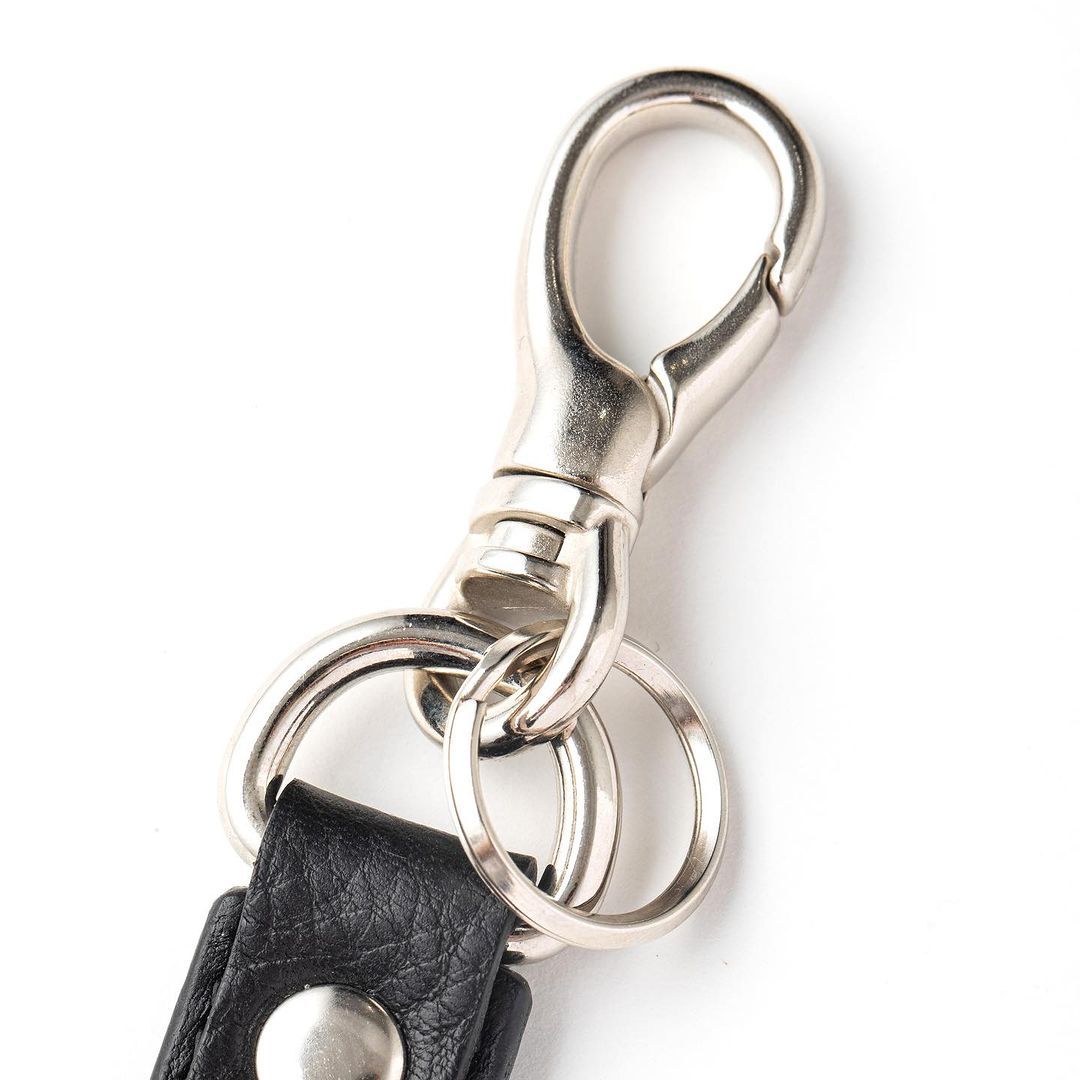 小物 CALEE STUDS LEATHER KEY RING CALEE - STUDS LEATHER ASSORT KEY RING <TYPE 1 > (BLACK A