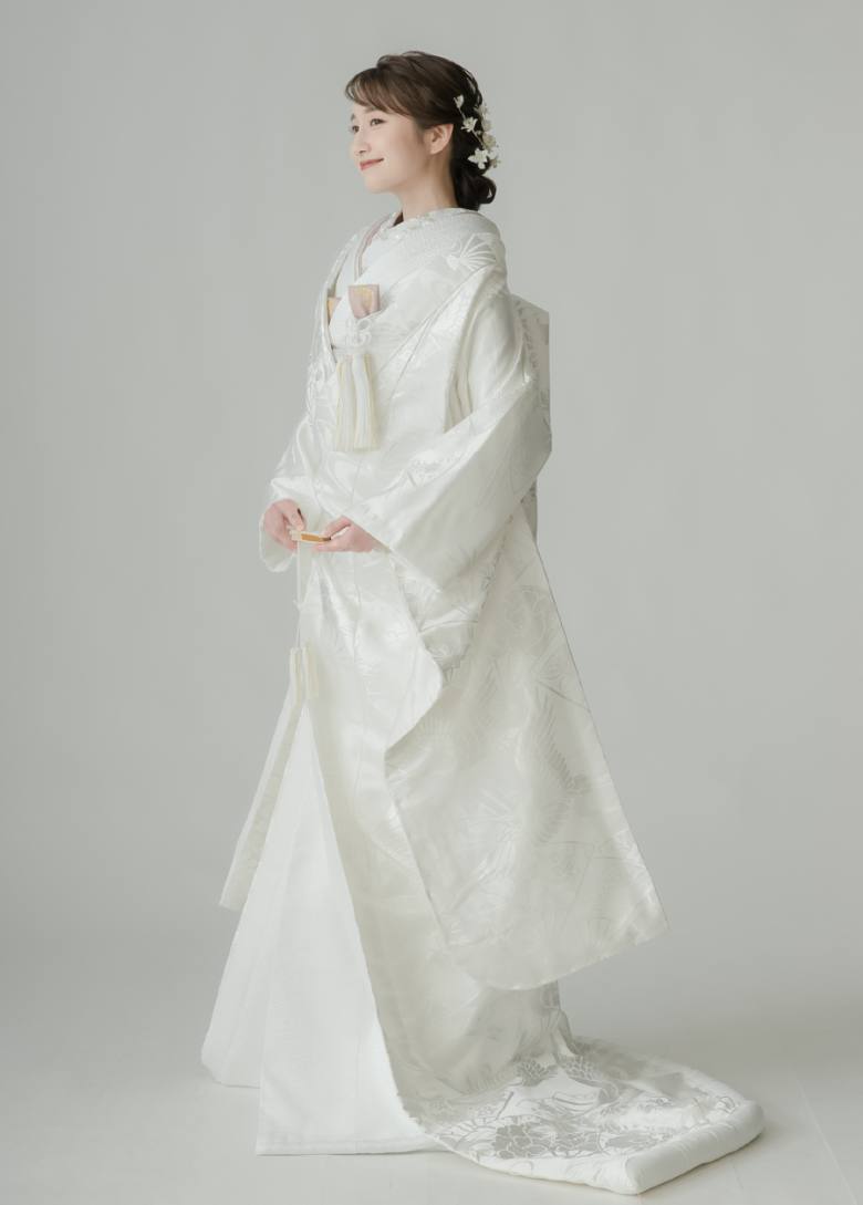 鶴に扇面・白無垢｜ラヴィファクトリー