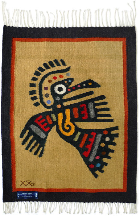 サポテック ラグ 80×60cm - LABRAVA [メキシコ 民芸 フォークアート 雑貨]