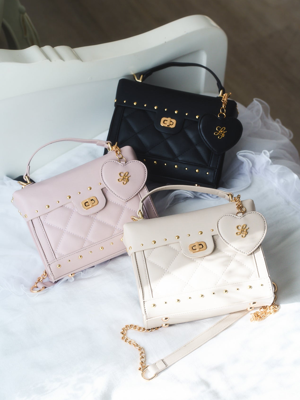 LAFARY》スタッズキルティングバッグ- LAFARY ONLINE