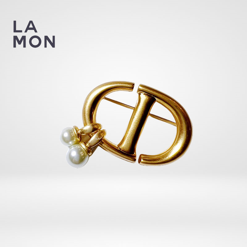 Dior CDクリスチャンディオール ロゴ パール 2022年 ブローチ Dior CD