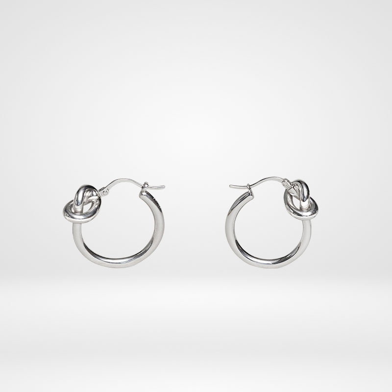 セリーヌ ピアス CELINE KNOT SMALL HOOPS EARRINGS メタル フープ
