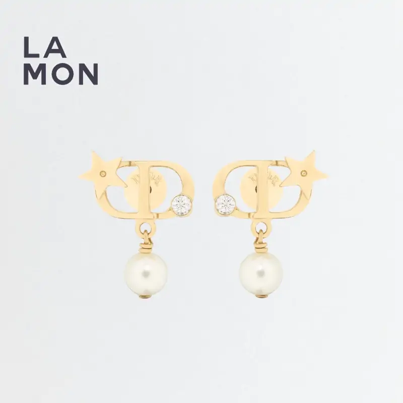 ディオール ピアス Dior Petit CD Lucky Star Earrings メタル レジン