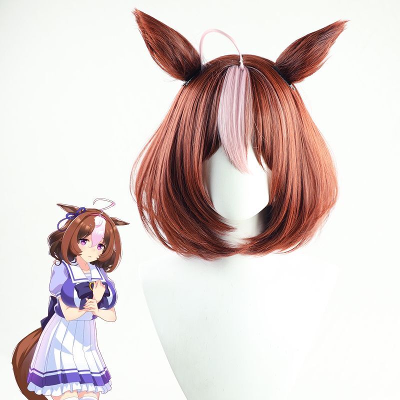 ウマ娘 プリティーダービー メイショウドトウ コスプレウィッグ 耳付き