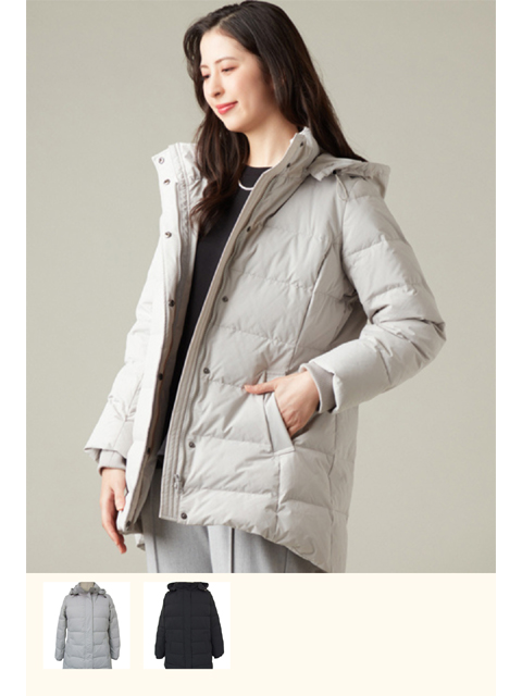 cjy1315：フード取り外しダウンジャケット【LA COUPE】｜エルクロース