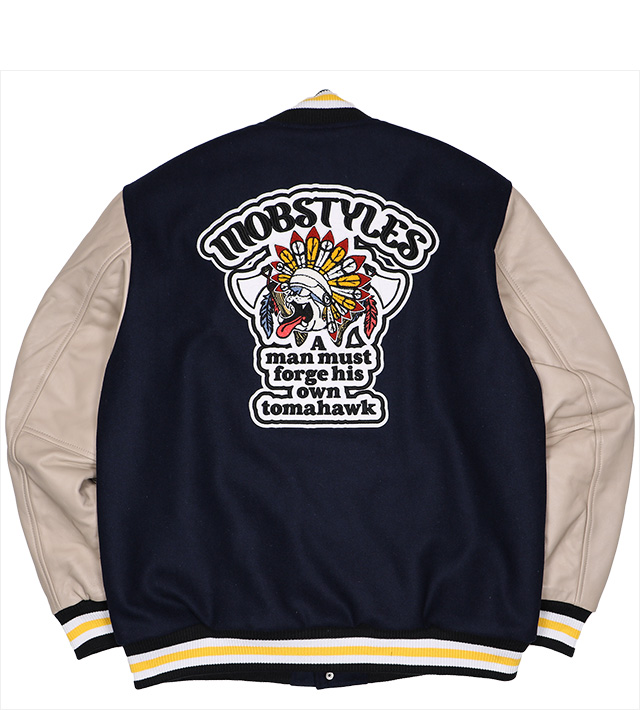 モブスタイルス) MOBSTYLES TEAM STADIUM JACKET NAVY BASE (JACKET