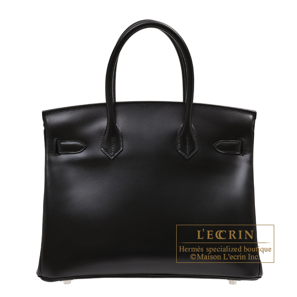 エルメス バーキン30 ブラック ボックスカーフ シルバー金具