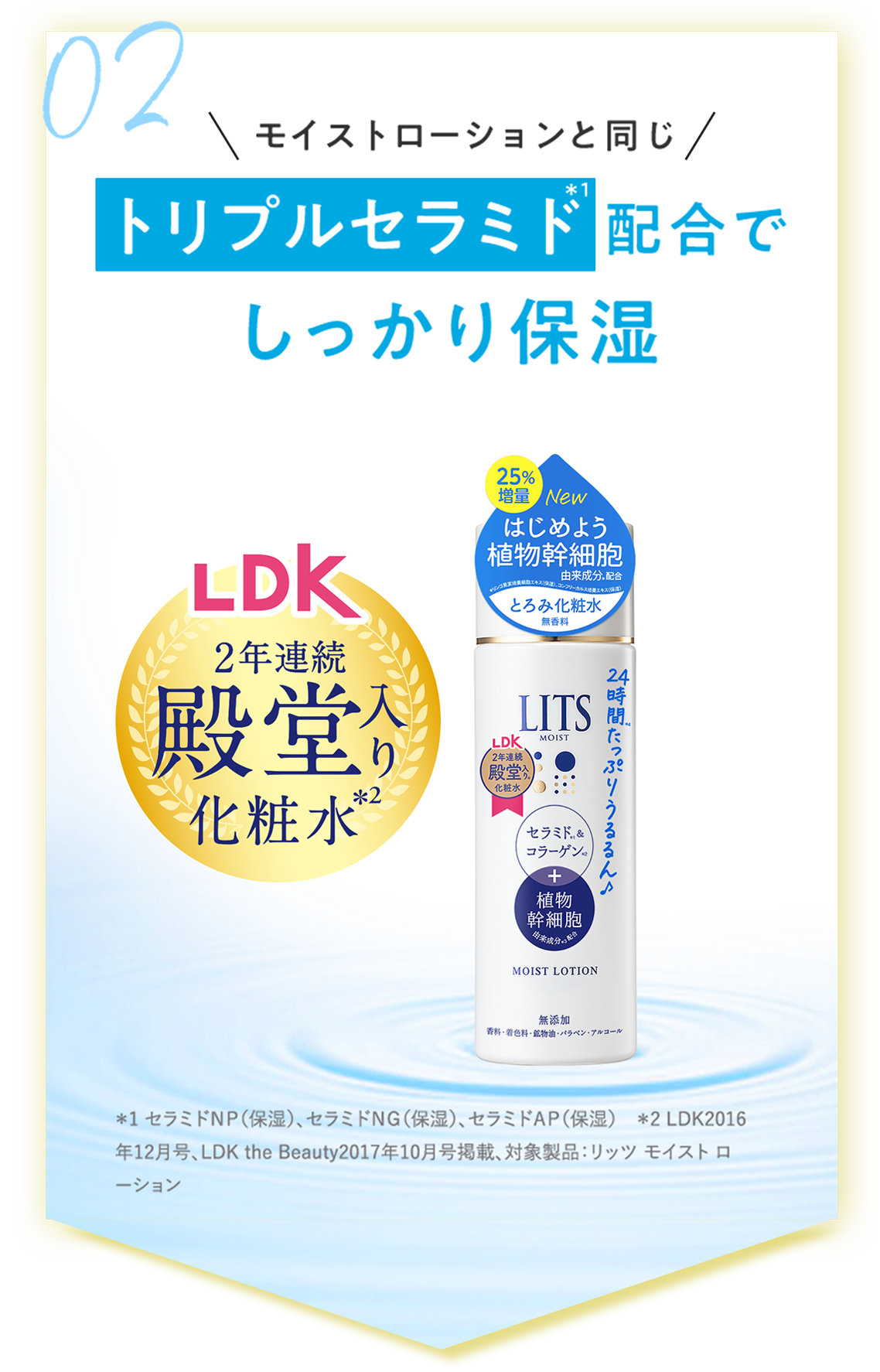 モイスト ローション/ミルクエッセンス｜植物幹細胞コスメ リッツ