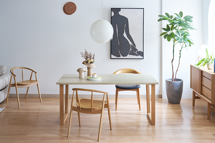 アクルテック ダイニングテーブル（横幅160 x 奥行85 cm