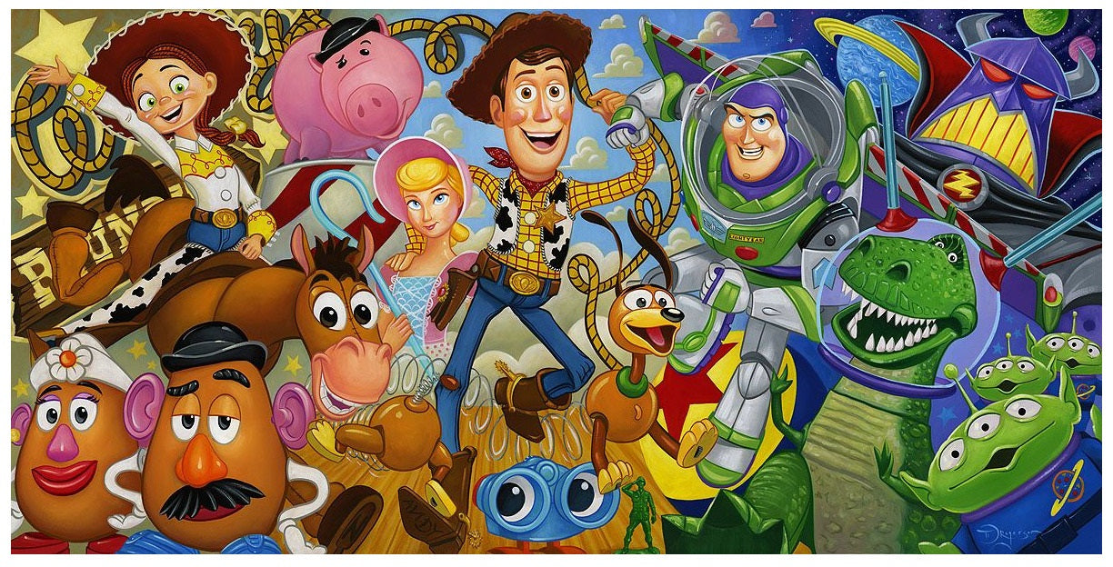 Toy Story Toys Disney Pixar Fine Art Giclée on Canvas by Tim
