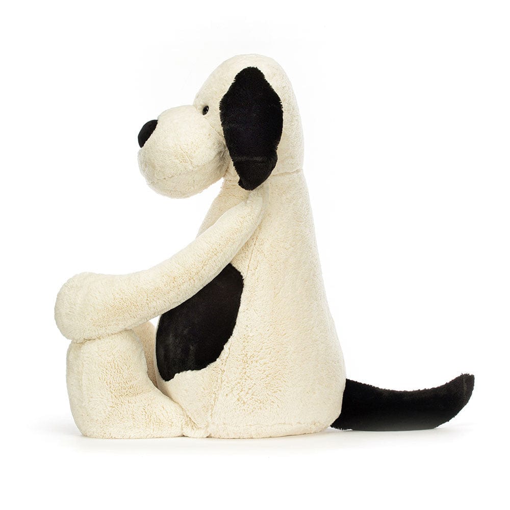 Bashful Black & Cream Puppy Gigantic | Jellycat