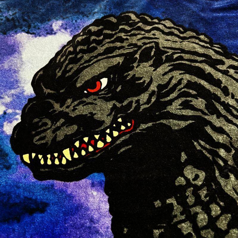 ゴジラ｜名入れバースタオル｜Lサイズ｜今治製｜ポスター｜バースVer