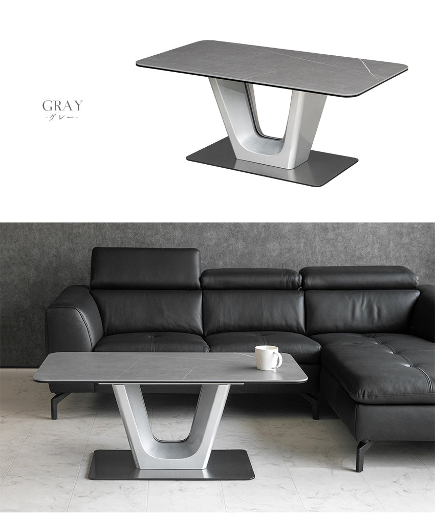 lushroom センターテーブル セラミック 大理石柄 ミドルテーブル