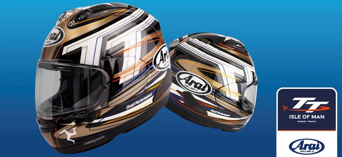 Arai presents its RX-7V Evo IoM TT helmet, 2026 edition.