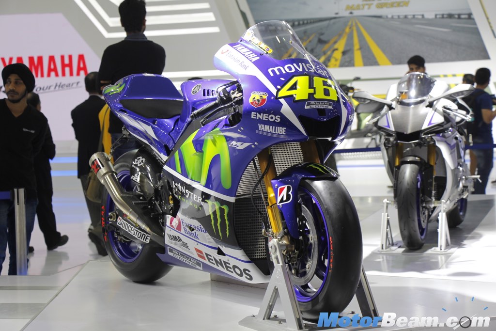 Valentino Rossi's Yamaha YZR-M1 Showcased At 2016 Auto Expo