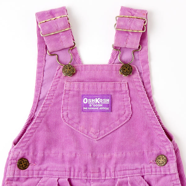 Vintage Oshkosh light purple corduroy pleated front overalls size