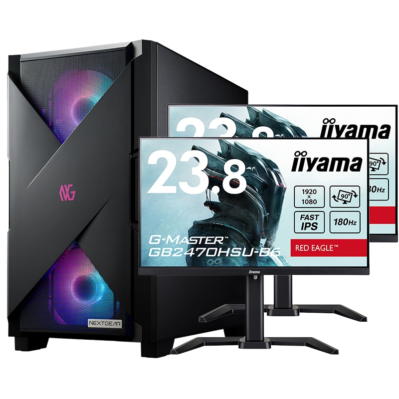 NEXTGEAR JG-A7G6T(ゲーミングモニター2枚セット)│デスクトップ
