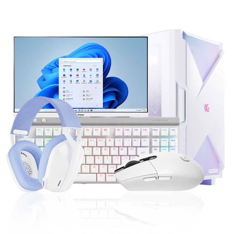 NEXTGEAR JG-A7G6T（ホワイトカラー5点セット）│デスクトップパソコン