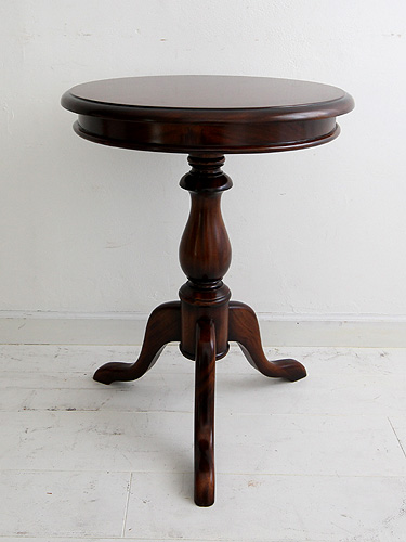 英国アンティークリプロダクト サイドテーブル 丸型|インテリア