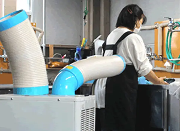 単相100V＞スポットクーラー 自動首振り(排熱ダクト付)【フロスト君