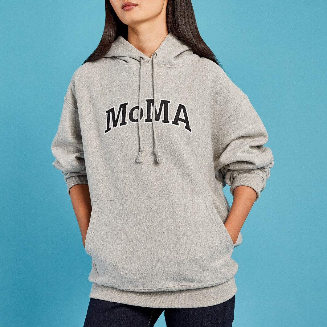 Champion フーディー MoMA Edition グレー M(M グレー)：ファッション