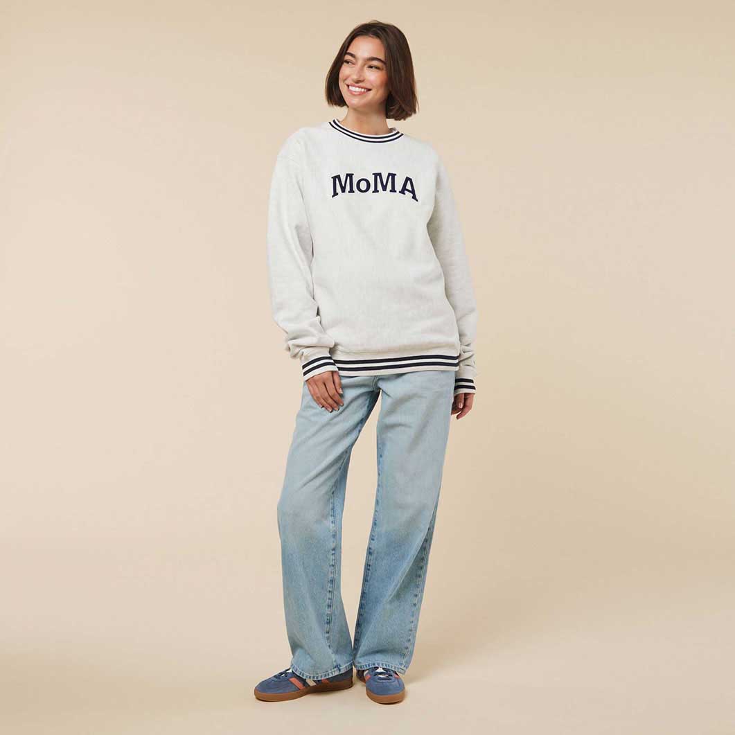 MoMA Champion Striped スウェットシャツ L(L)：ファッション