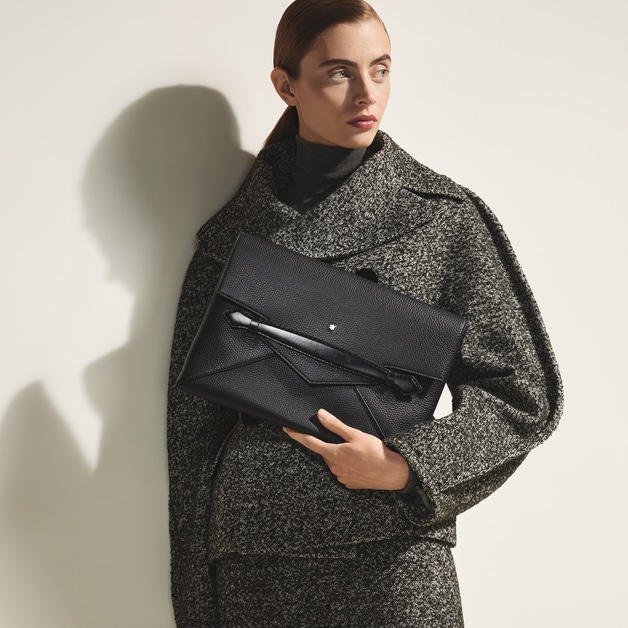 Montblanc Envelope clutch document holder - Leather - Black