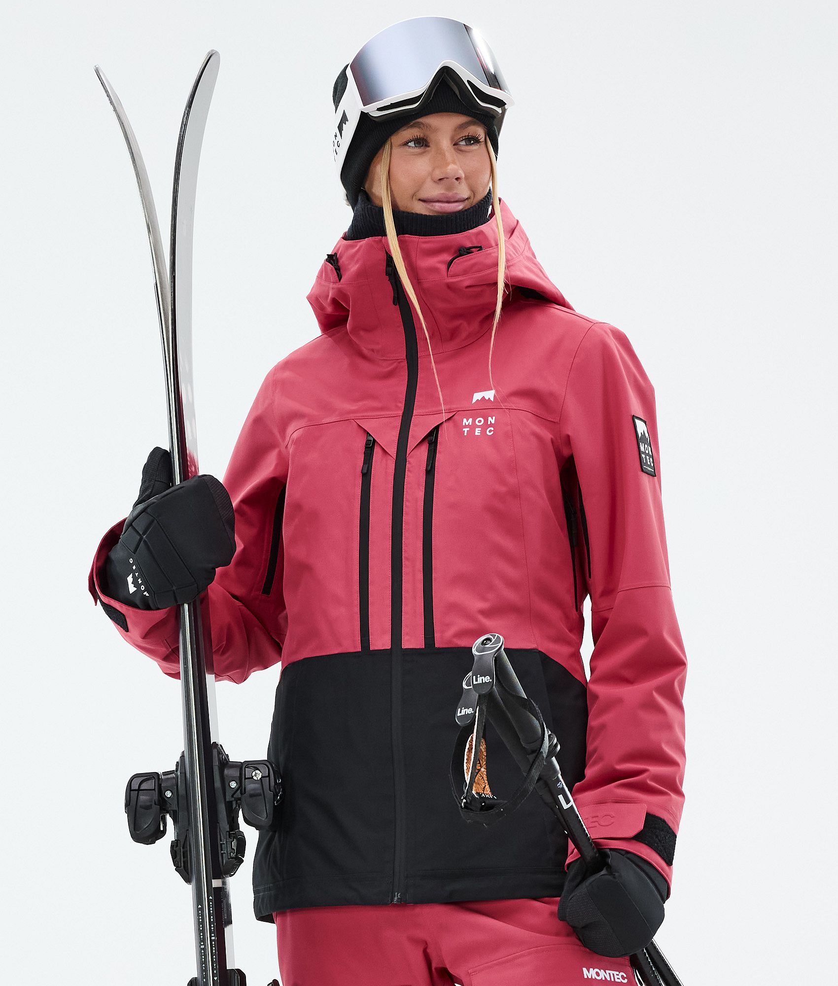 Montec Moss W Ski Jacket Women Light Red/Black | Montecwear.com