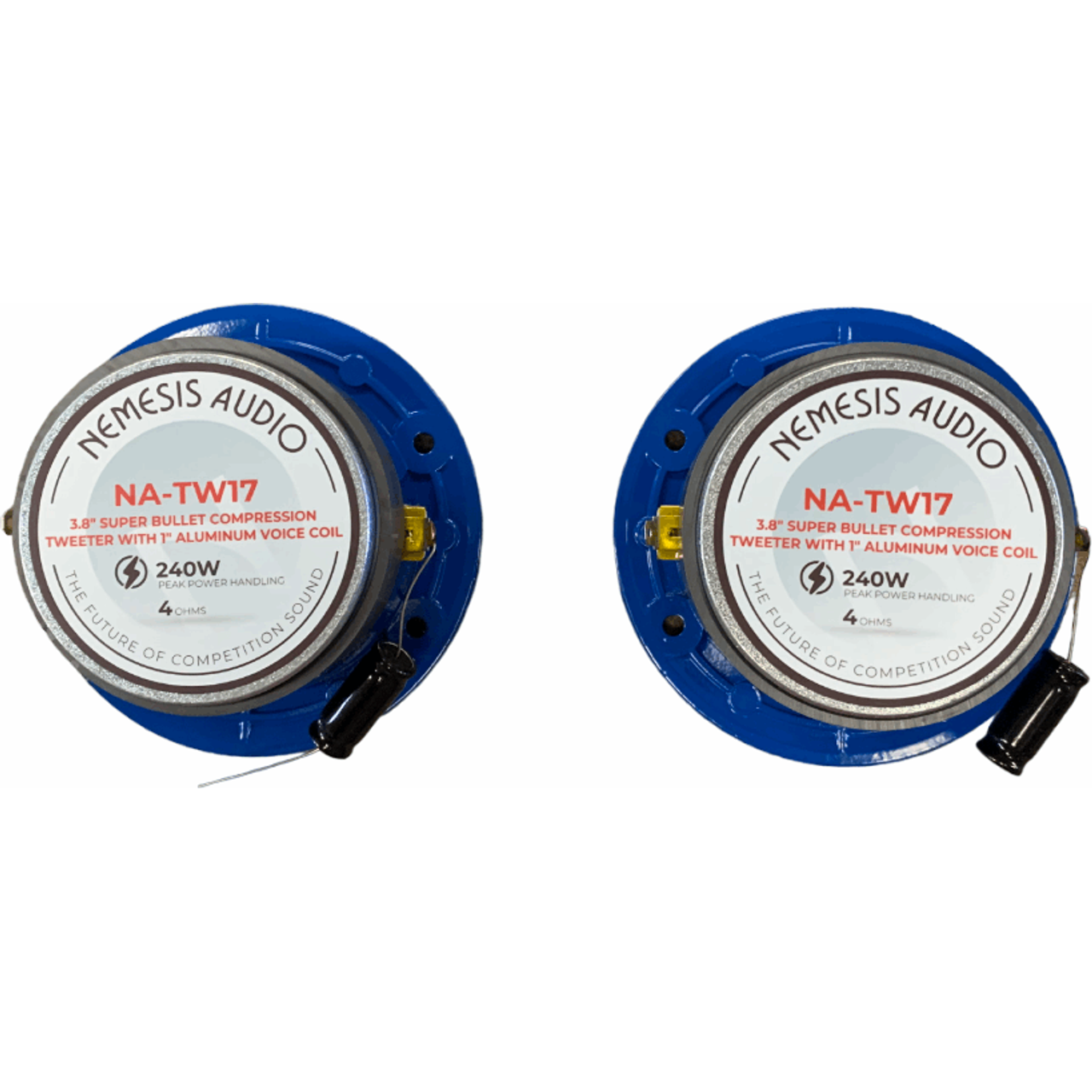 Nemesis Audio NA-TW17 Pro Aluminum Super Bullet Tweeter (Pair)Model: