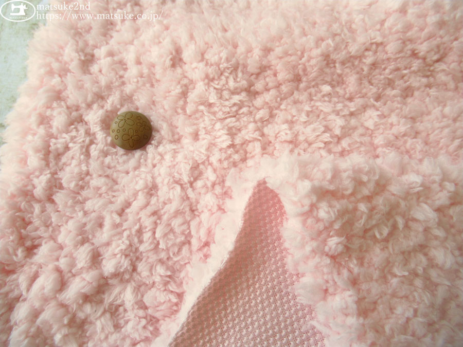 アパレル使用反】 ふわぽこプードルファー ピンク