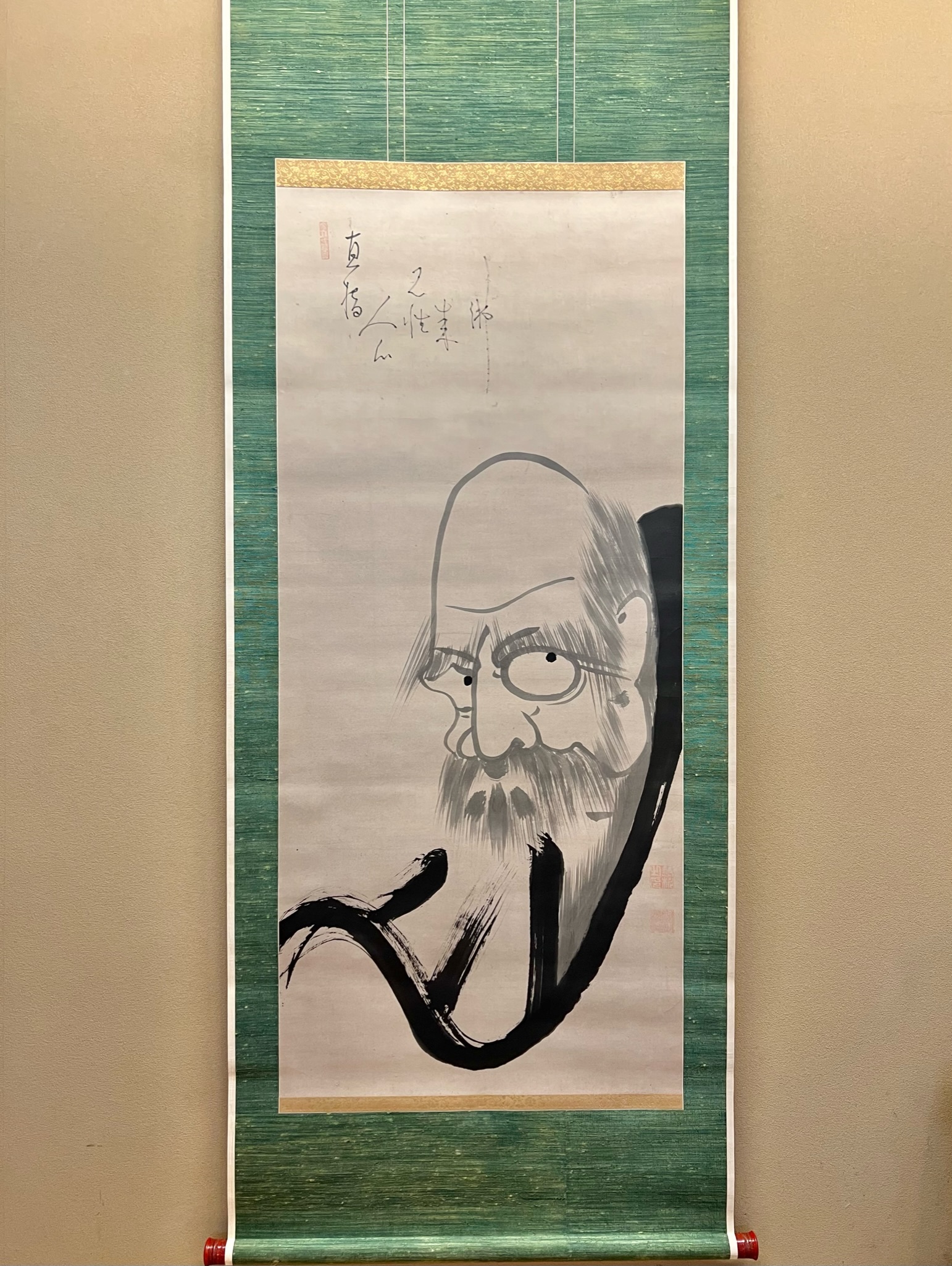 霊源慧桃 大達磨図｜古美術・掛け軸の販売・買取・鑑定-松本松栄堂