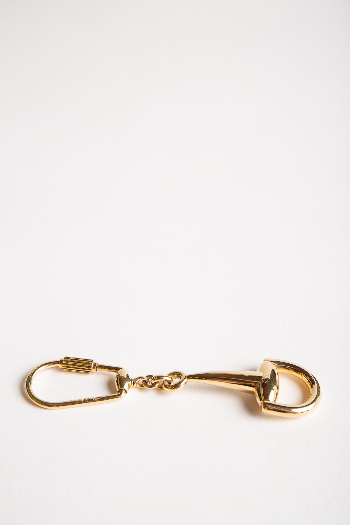 GUCCI | VINTAGE 18K STIRRUP KEYCHAIN