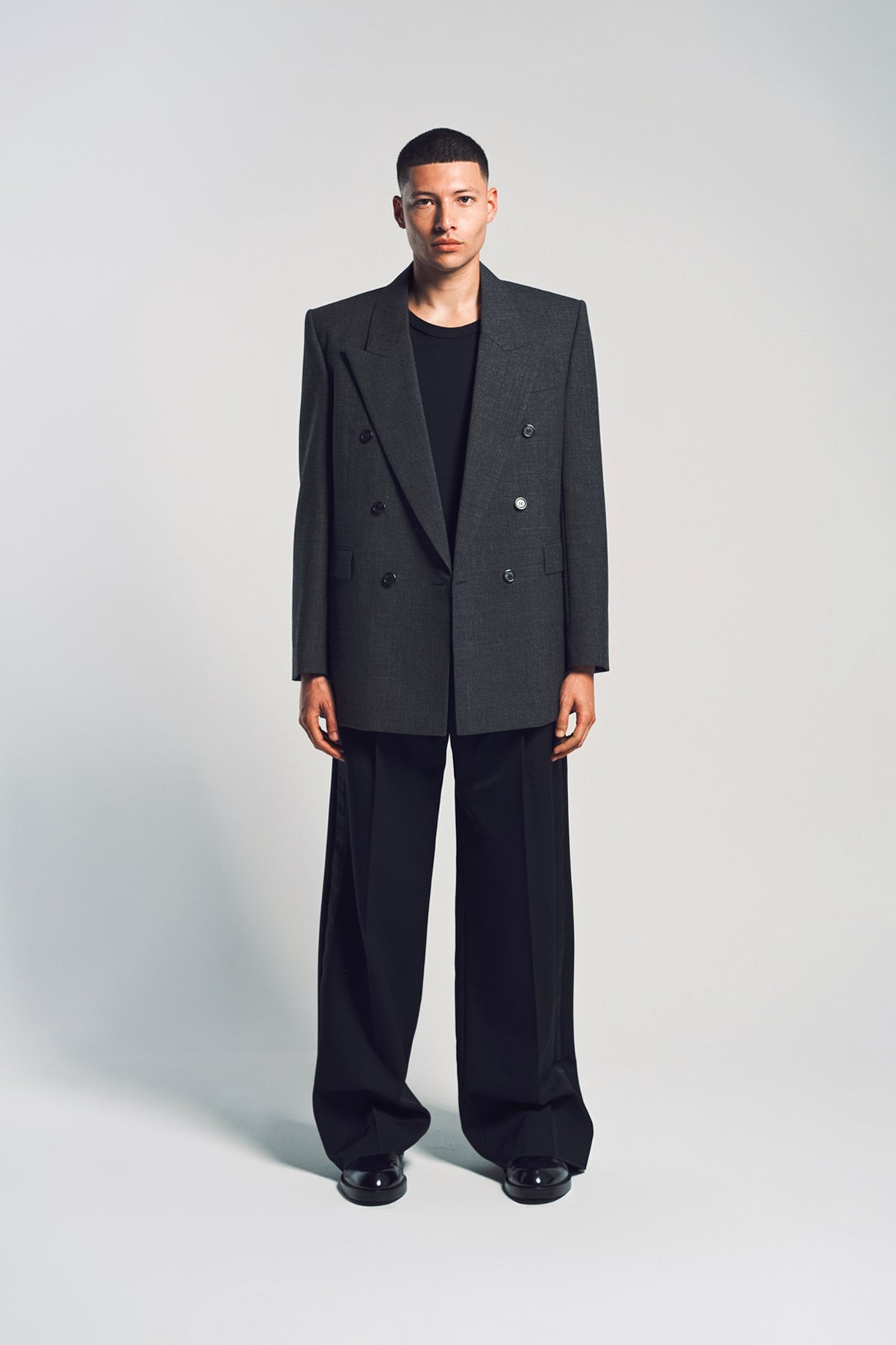 SAINT LAURENT | WIDE-LEG TUXEDO PANTS
