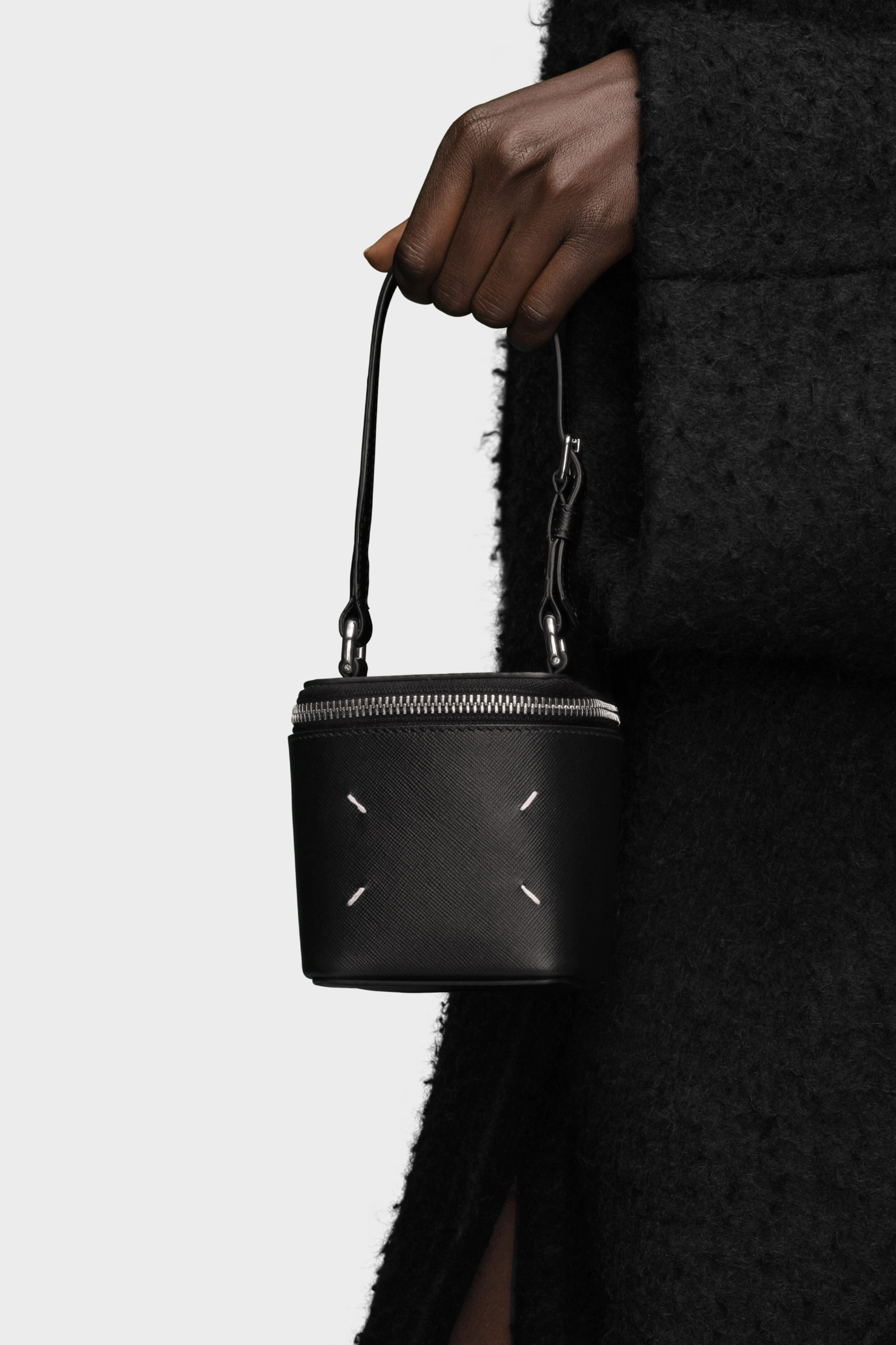 Black Leather Mini Box Bag | Maison Margiela