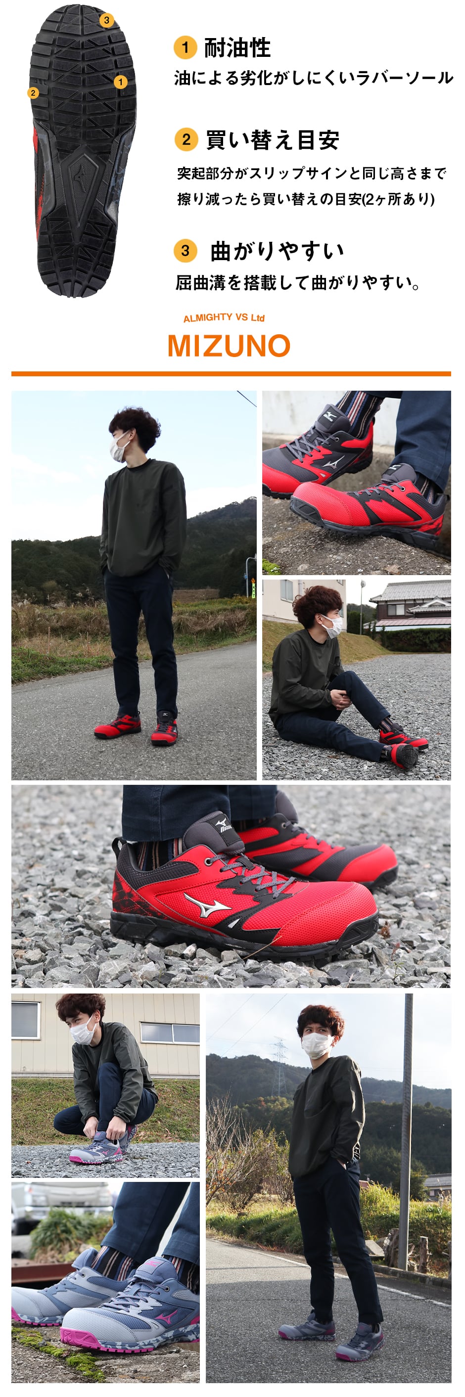 安全靴 ミズノ 新作 オールマイティ VS MIZUNO 新作 限定 2024年 紐靴