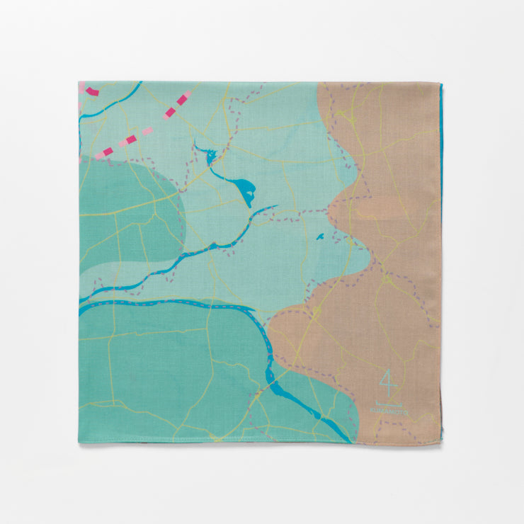 ハンカチ / 熊本県｜地図グッズ｜Map Design GALLERYオンラインストア