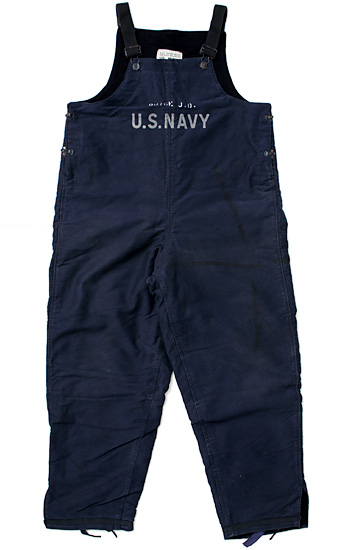 US NAVY(米海軍) WWII ブルー・デッキパンツ/大戦後期フック金具タイプ