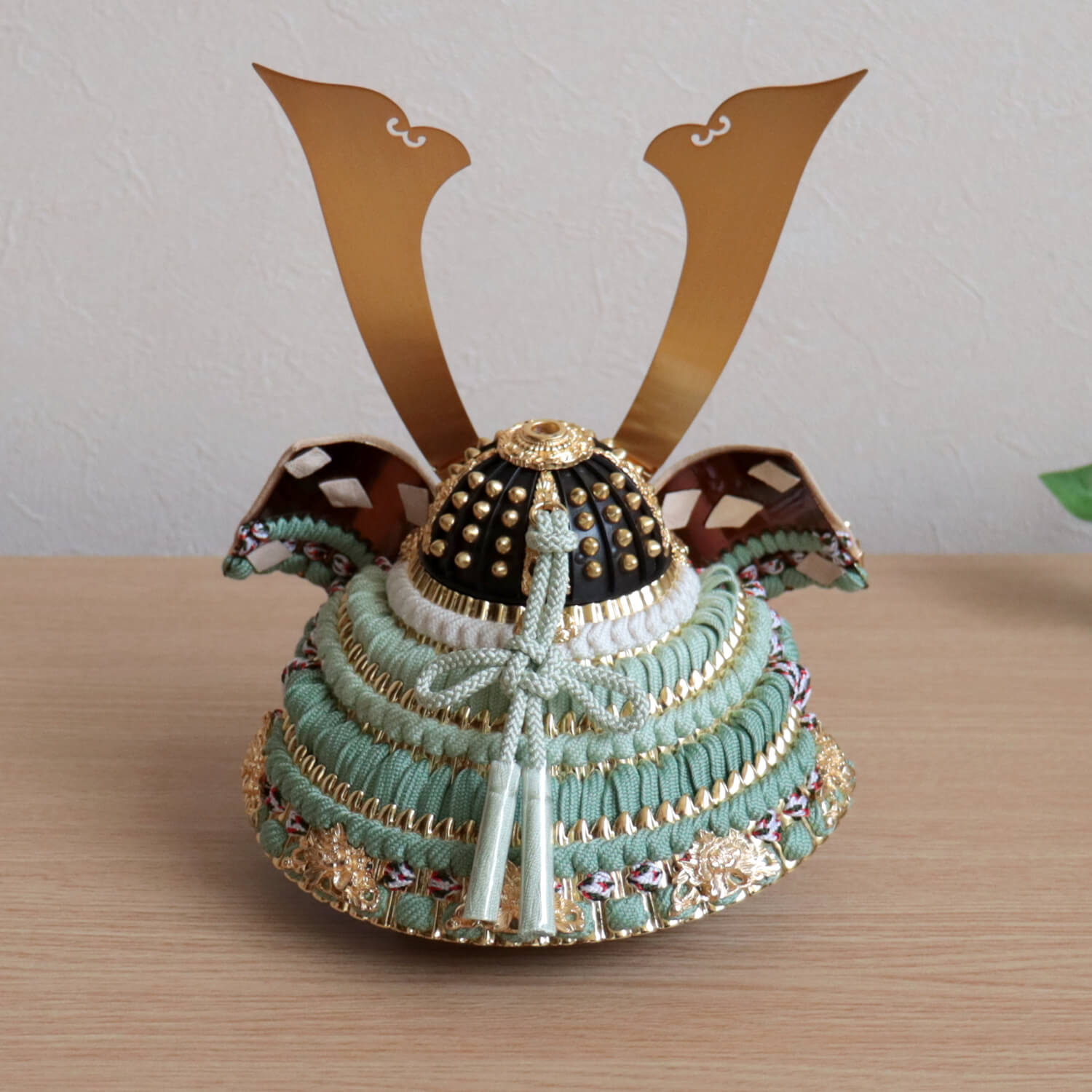 最新作 伝統工芸士・京都 平安武久作 薄緑糸縅 三つ編み 本金箔押金小